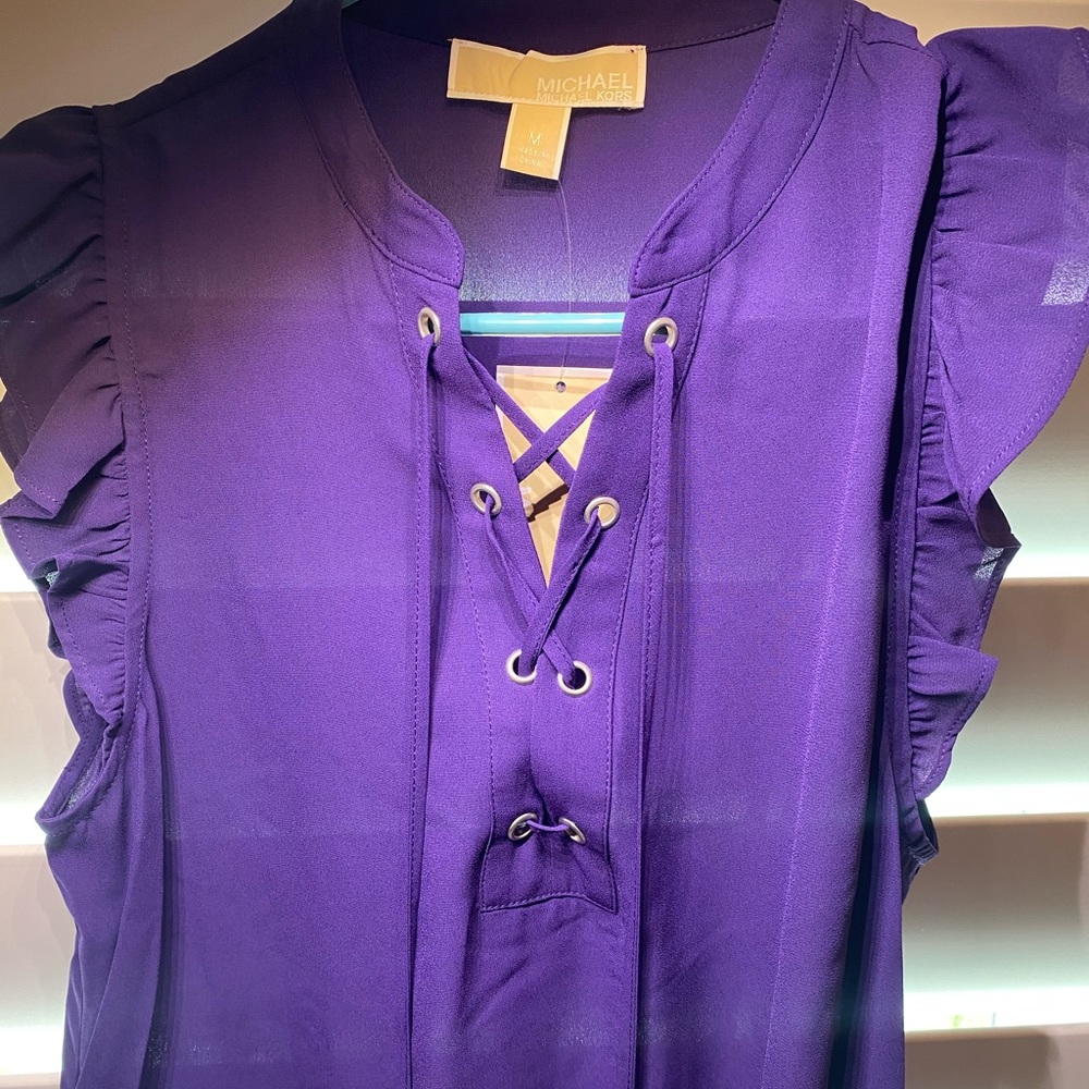 ๐ฅ๐โก๏ธNWT Purple Sleeveless Top by MK - Picture 13 of 13